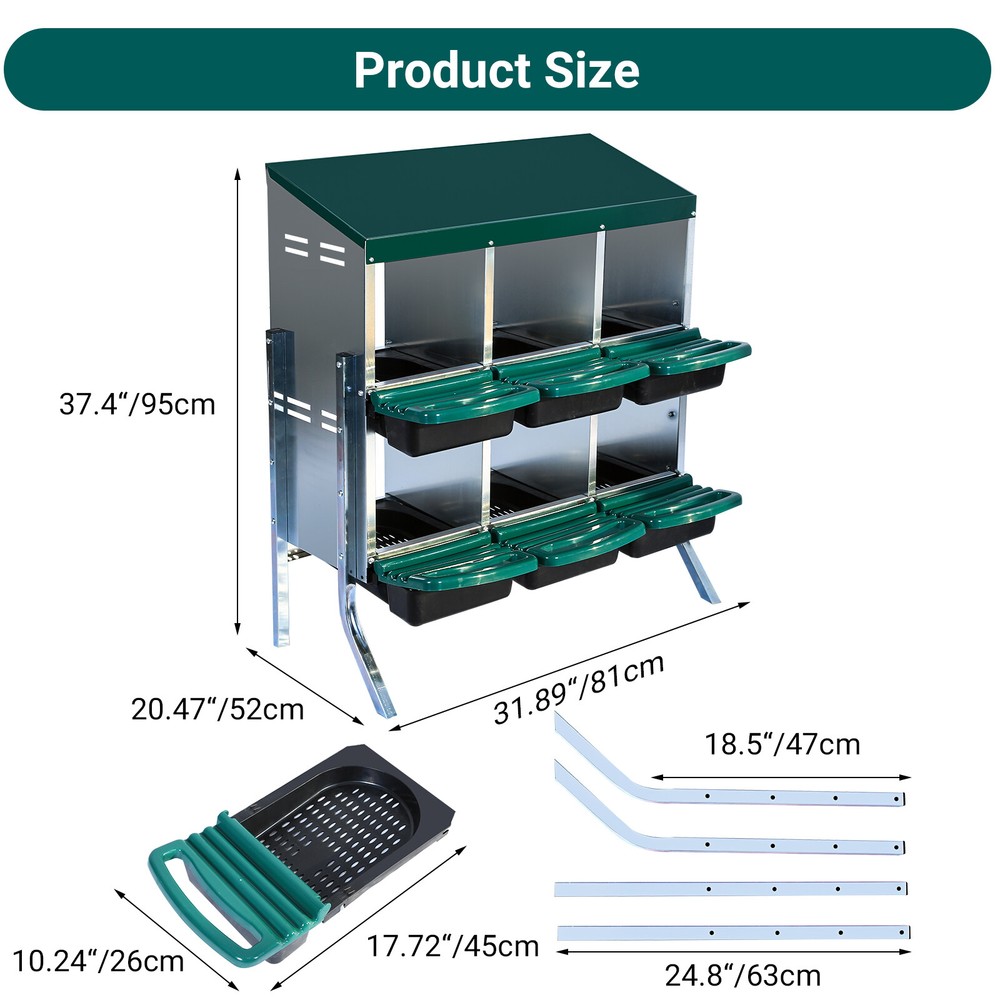 Chicken Nesting Box, 6/8/10 Compartments Nesting Box Nesting Boxes for Chicken