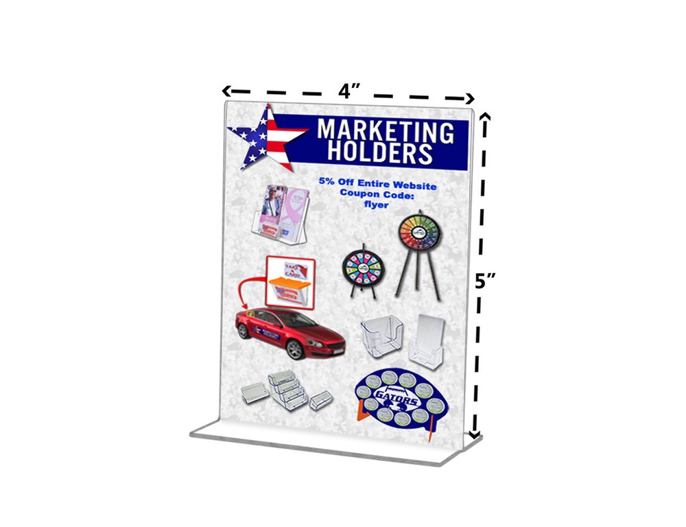 Retail Pricing Sheet Menu Table Countertop Bottom Loading Display Holder