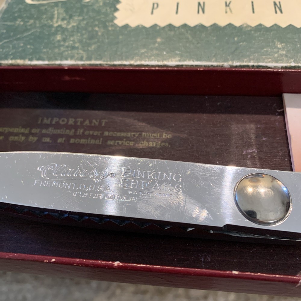 Clauss Pinking Shears Model 3 Ohio Chrome Vintage Box