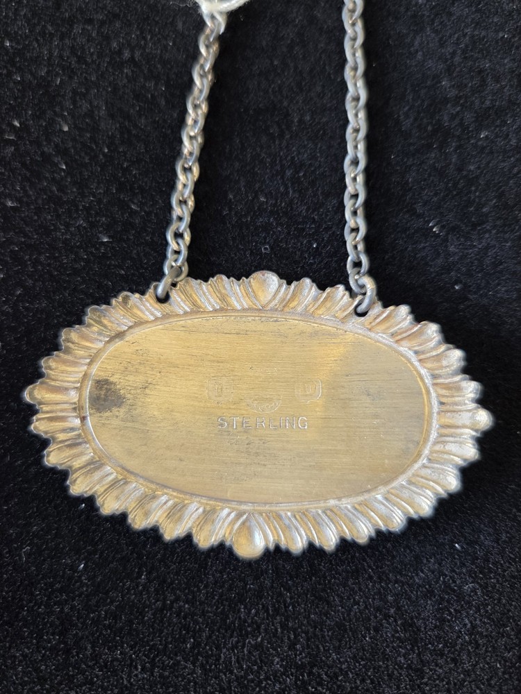 Vintage Sterling Silver Scotch Label