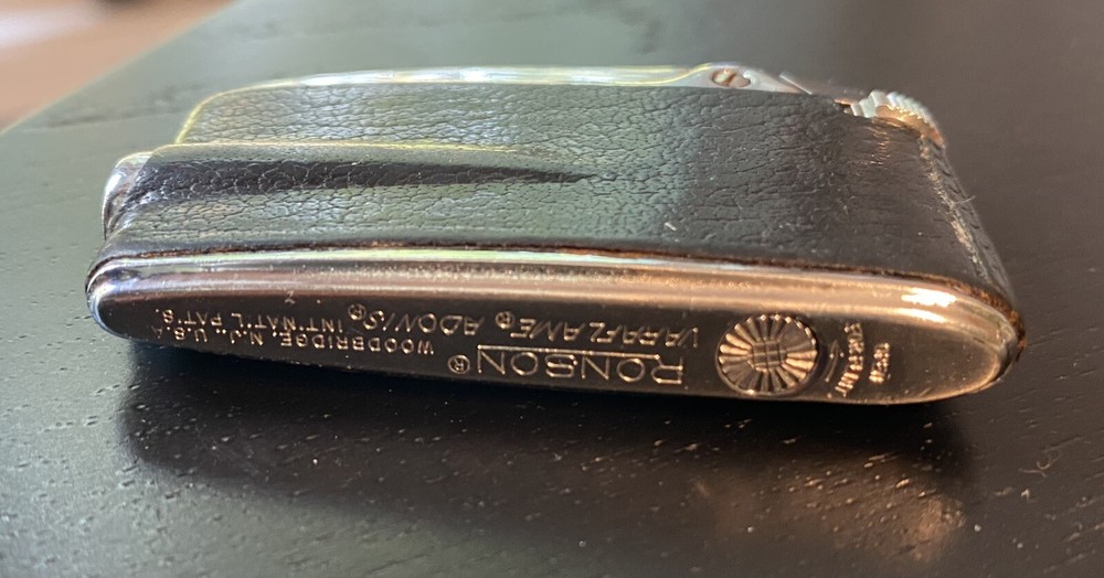 Vintage Ronson Adonis Leather Wrapped Varaflame Lighter