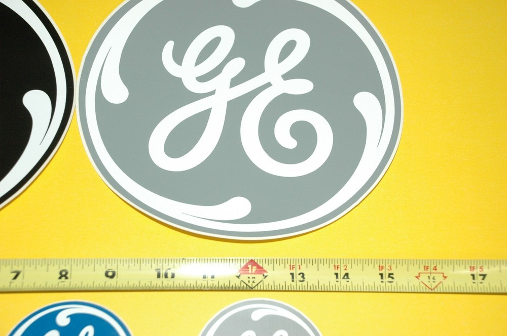 Authentic OEM GE Logo Sticker Decal Size GRAY 3"