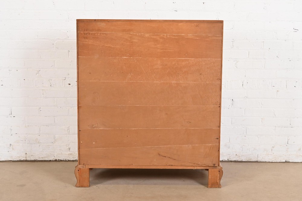 Ethan Allen Early American Solid Maple and Birch Drop Front Secretary Desk