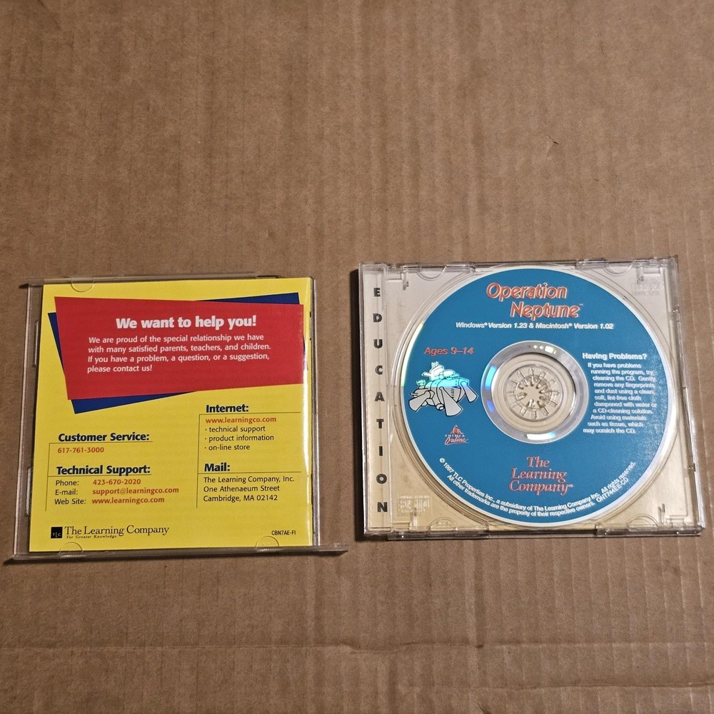 Operation Neptune Educational PC CD-ROM Bonus Disc The Learning Company