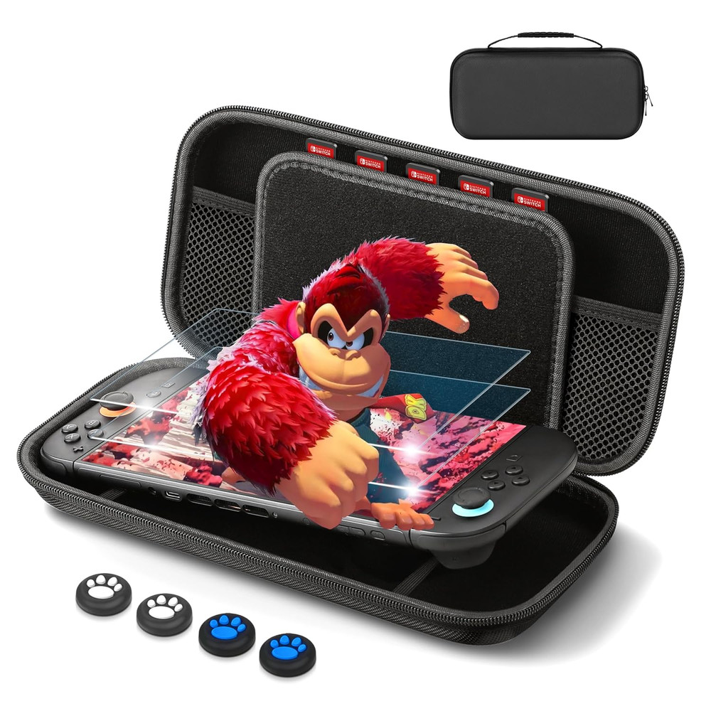 Nintendo Switch 2 Carrying Case and 2 Screen Protector [2025 Upgrade]