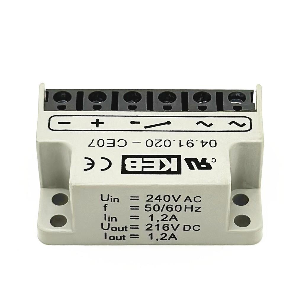 KEB 04.91.020-CE07 Uin max 500VAC 0,9*Uin 2,0A full-wave rectifier module