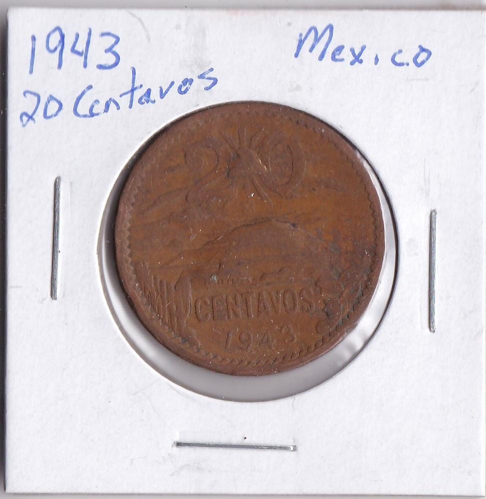 1943 Mexico 20 Centavos