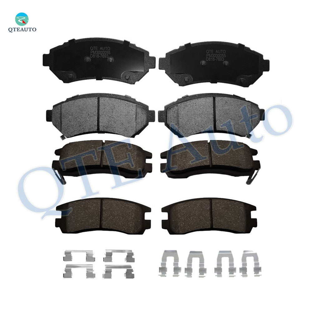 8PC Front-Rear Ceramic Brake Pad Kit For 2001-2005 Cadillac DeVille Base DTS DHS