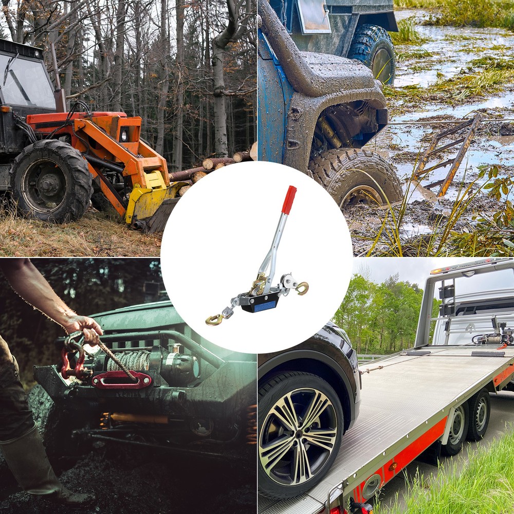 Come Along Winch,2 Ton Winch,Hand Cable Puller with 2 Hooks