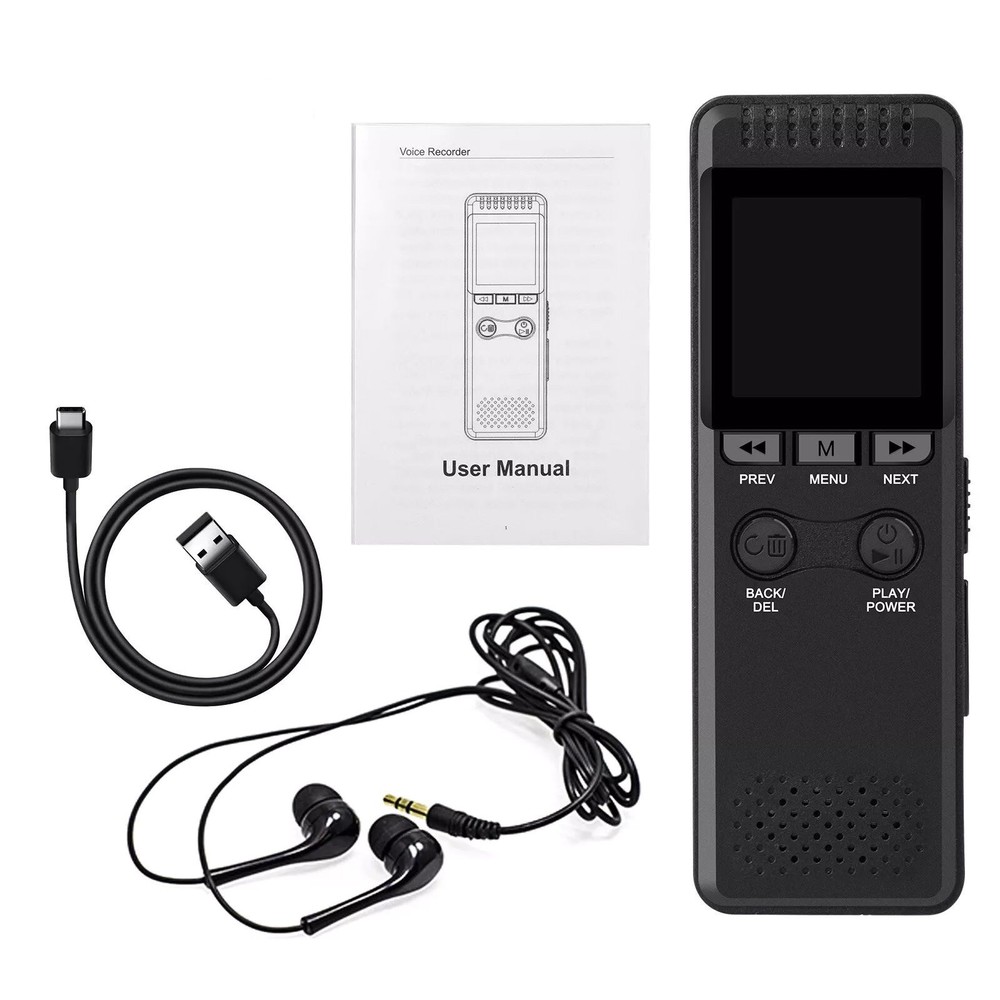 32GB Digital Voice Recorder Playback Device Lectures Activated Audio Recorders