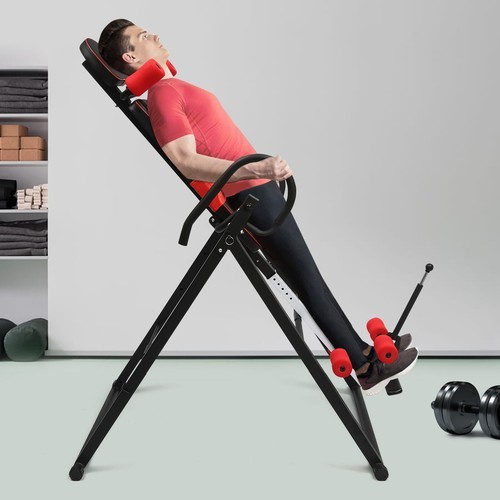 Inversion Table Teeter Machine Therapy Back Pain Relief Foldable Gravity Fitness