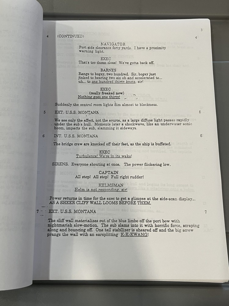 "The Abyss" 1988 JAMES CAMERON Revised Draft Screenplay Vintage Movie Script