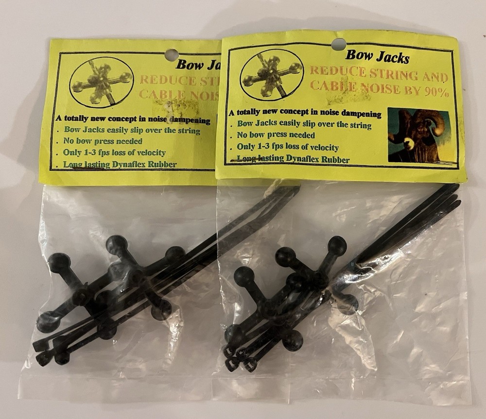 2 SETS VINTAGE BOW JACKS TARGET/HUNTING ARCHERY BOW STRING NOISE DAMPEN SILENCER