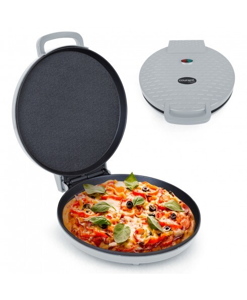 Courant 12 Inch Electronic Pizza Maker, Griddle, Multipurpose Oven, GRAY