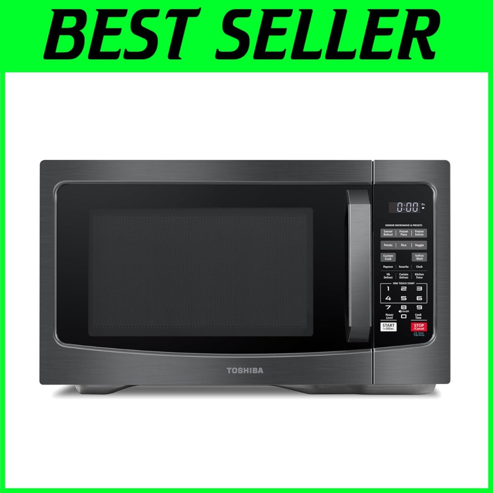 1.2 Cu Ft Black Microwave Oven Smart Sensor 1000W