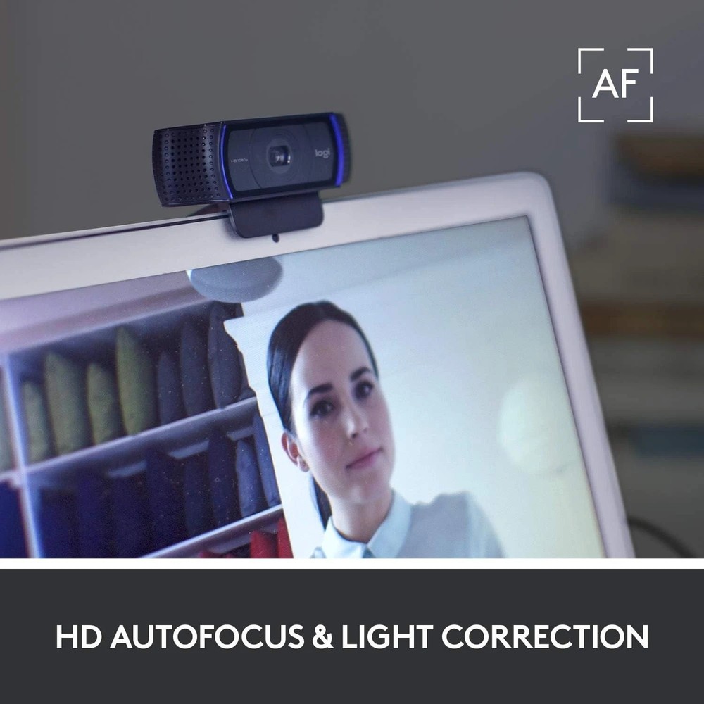 Logitech C920S Full HD Webcam - 1080p, Light Correction, Privacy Features