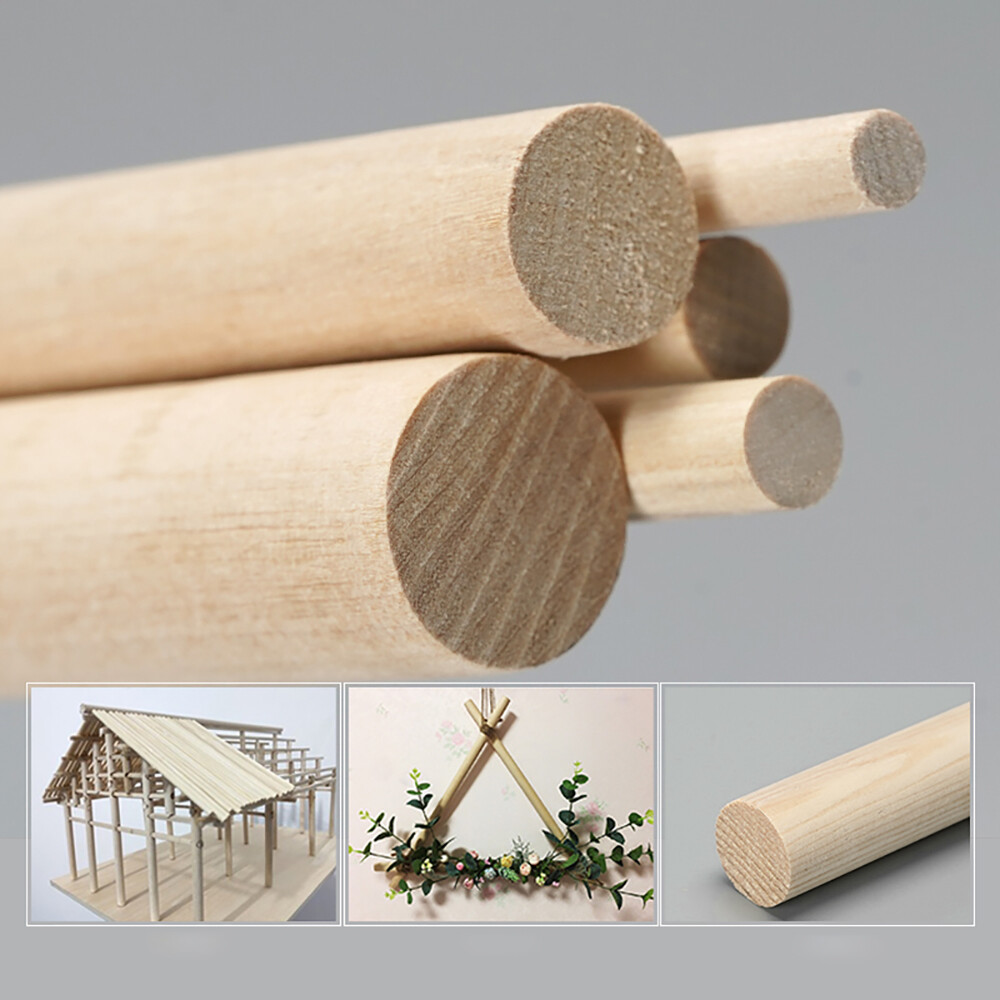 Solid Birch Sticks DIY Handmade Building Model Materials Birch Sticks Dia 2-50mm