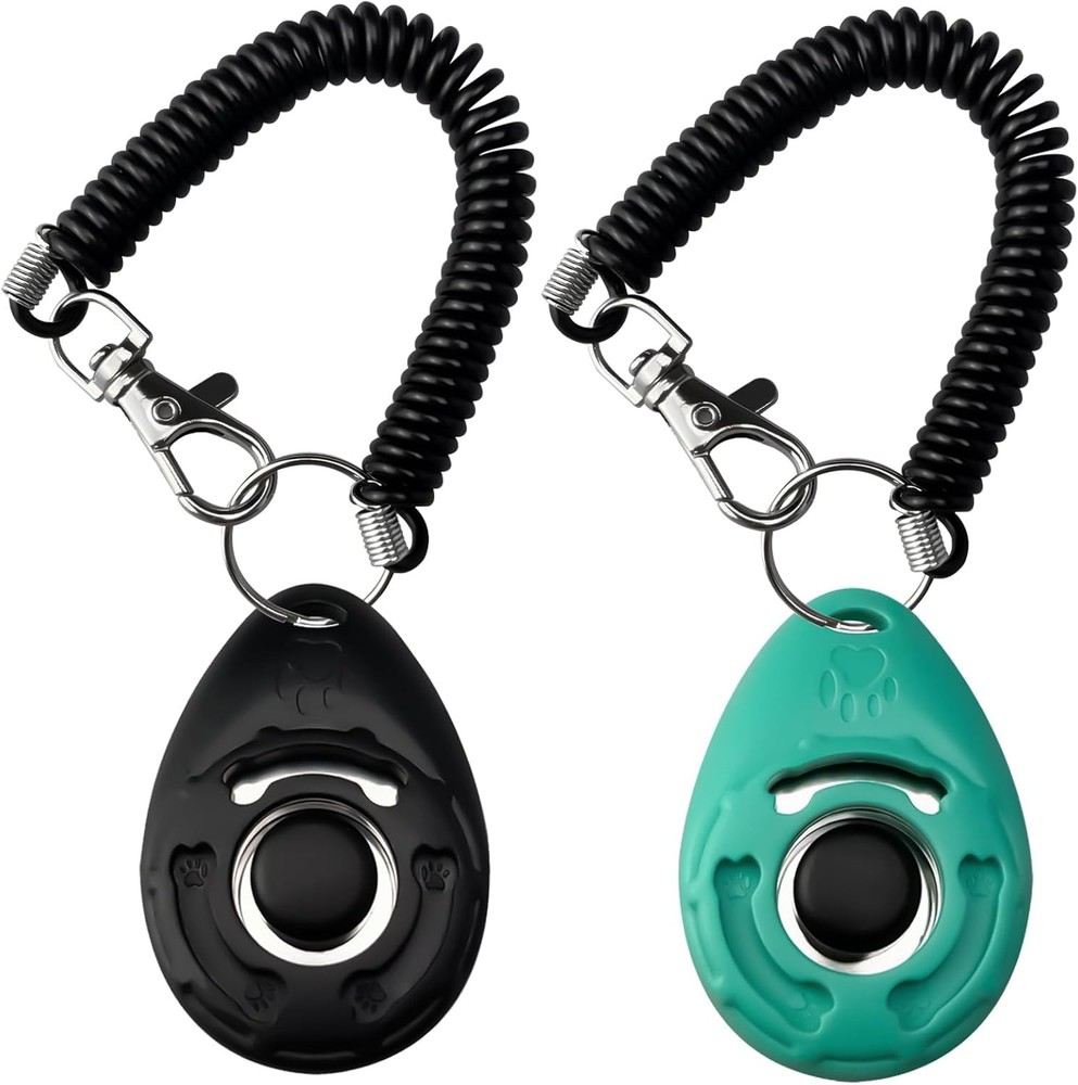 ABSONE Pet Training Clicker Wrist Strap 2 Pack Set