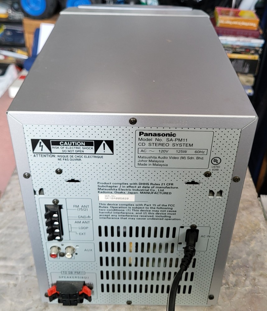 Panasonic SA-PM11 5 CD Changer/Cassette Stereo System Only