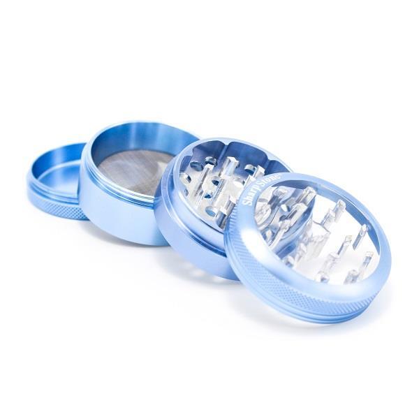 SharpStone CLEAR TOP 4 Piece MEDIUM 2.2” Herb / Spice Grinder BLUE AUTHENTIC