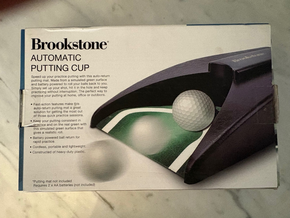 Brookstone Automatic Golf Putting Cup Automatic Ball Return