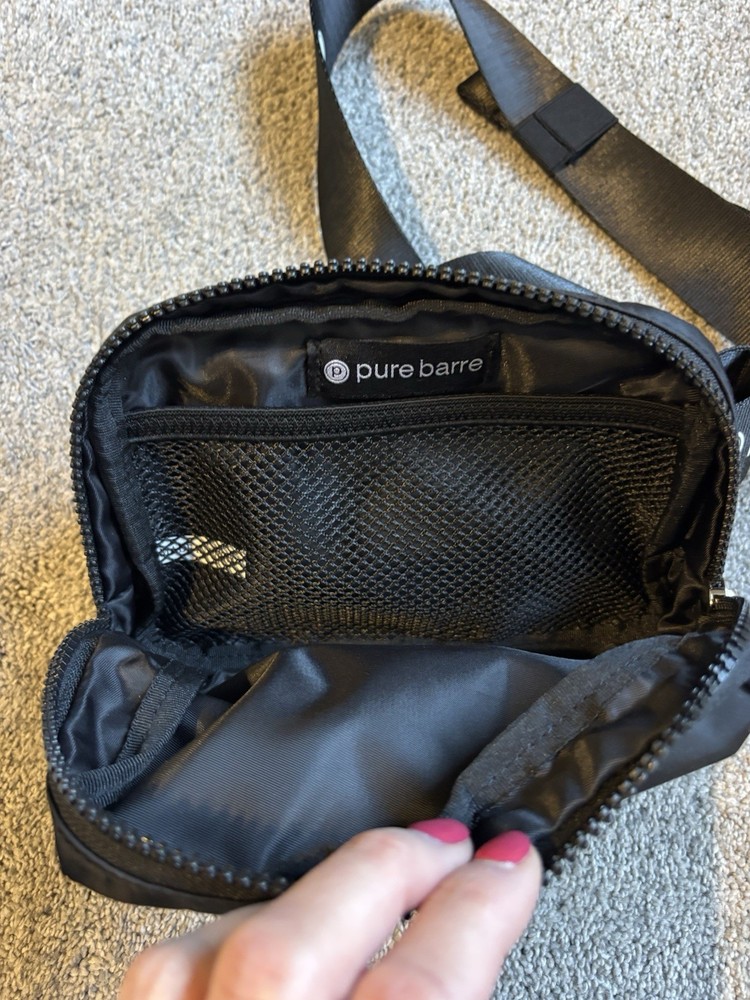Pure Barre Black Nylon belt bag