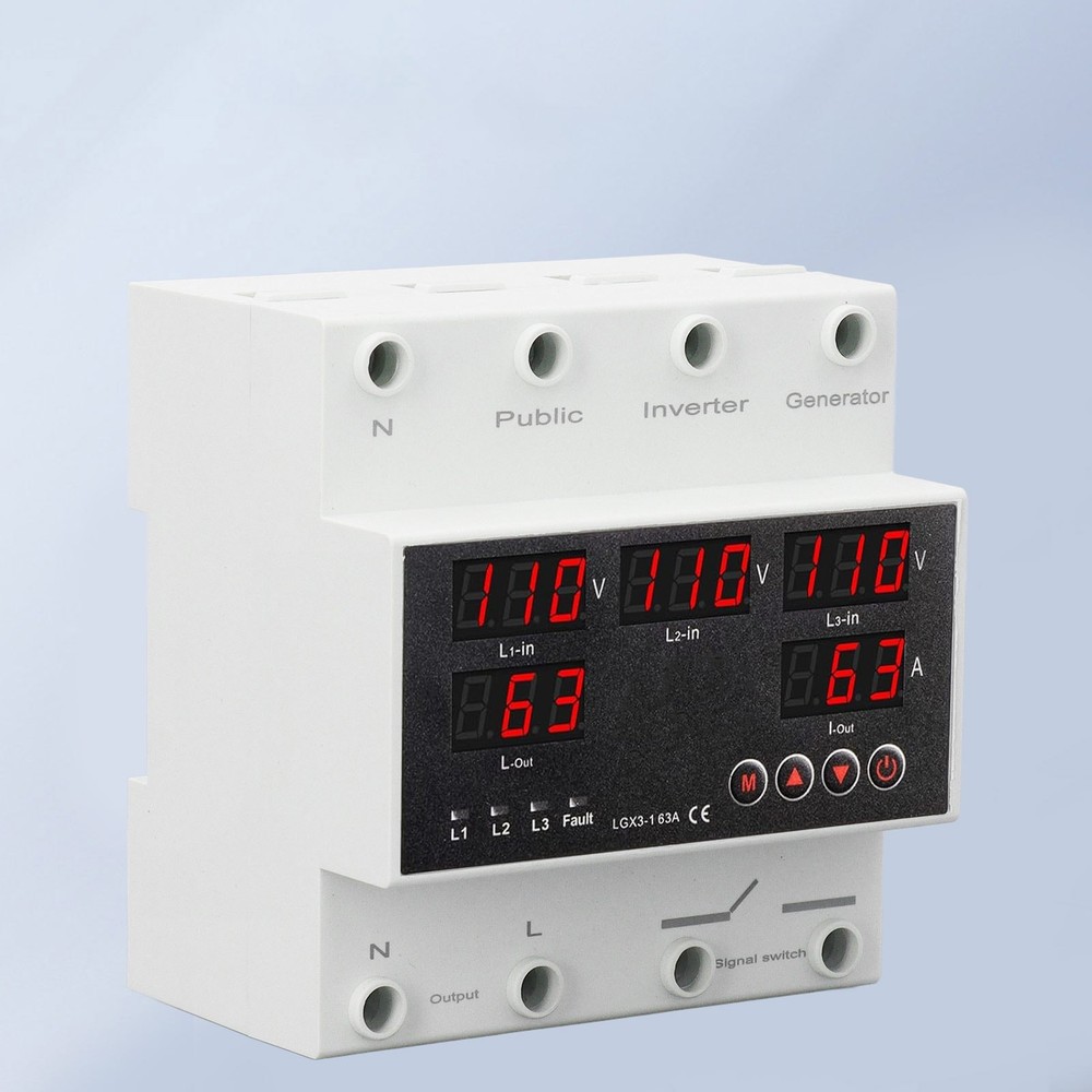 ´AC110V 3 Phase 4 Wire Automatic Transfer Switch 63A Changeover Switch Voltage