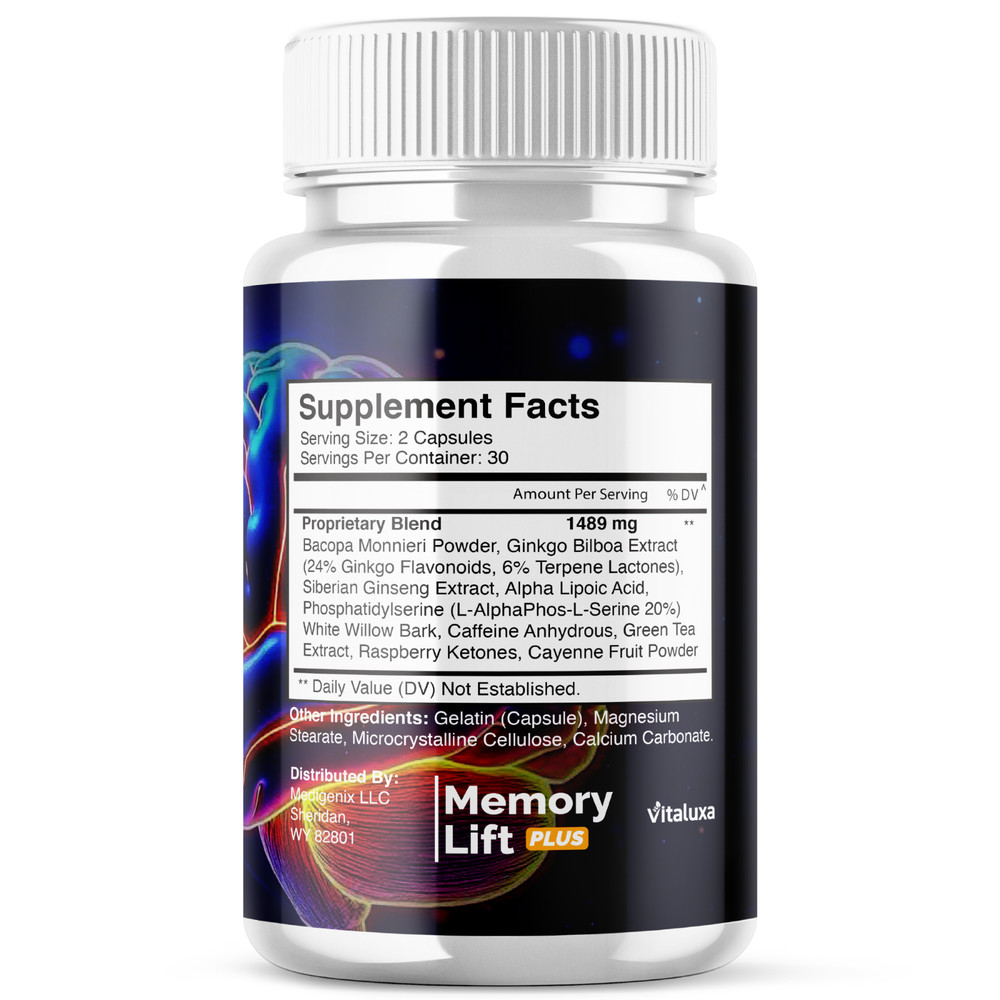 (5 Pack) Memory Lift Brain Maximum Support Supplement Formula (300 Capsules)