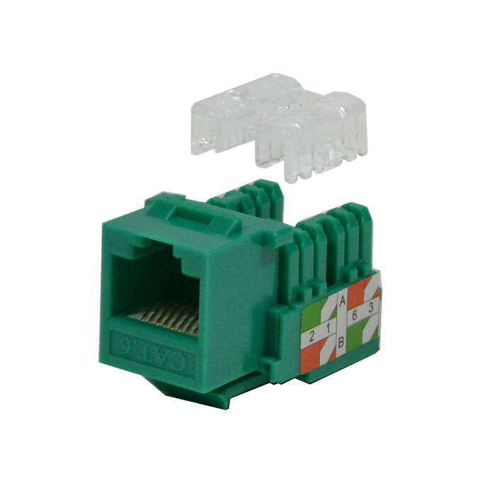 Keystone Jack Cat6 Green Network Ethernet 110 Punchdown 8P8C