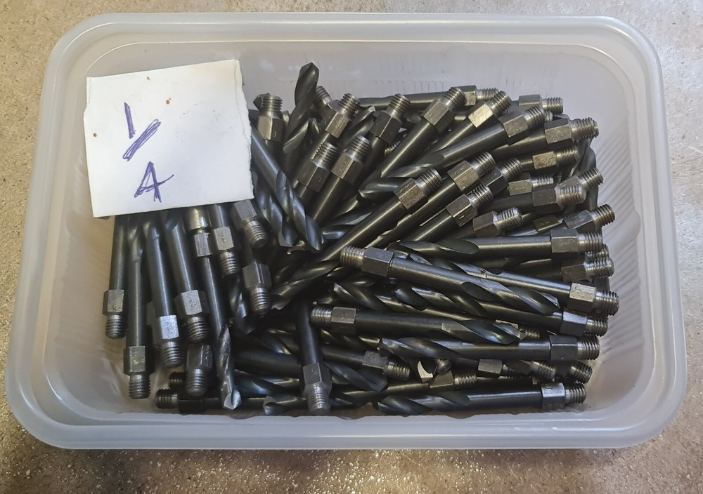 1/4 x 2" LONG AIRCRAFT TOOL COBALT MIDGET DRILL 1/4 - 28 THREAD .