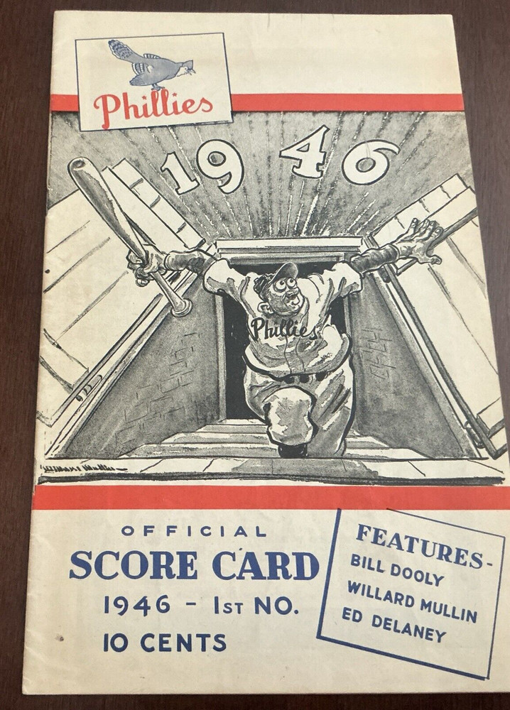 Phillies Vs. Chicago Cubs 1946 Official Program Unscored Great Condition