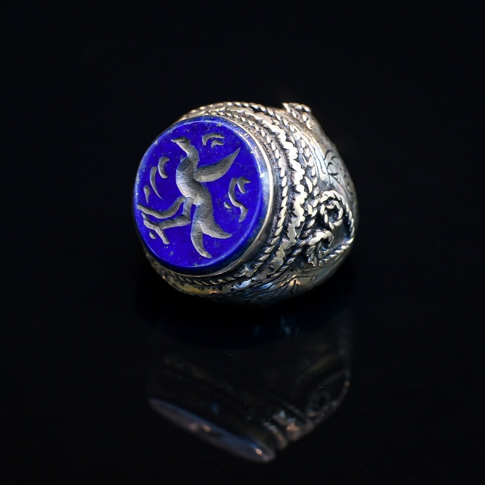 lapis afghan tribal ring