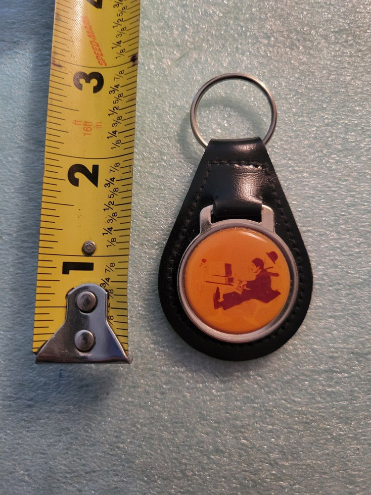 RARE Vintage IBM PERSONAL COMPUTERS Leather Key Chain