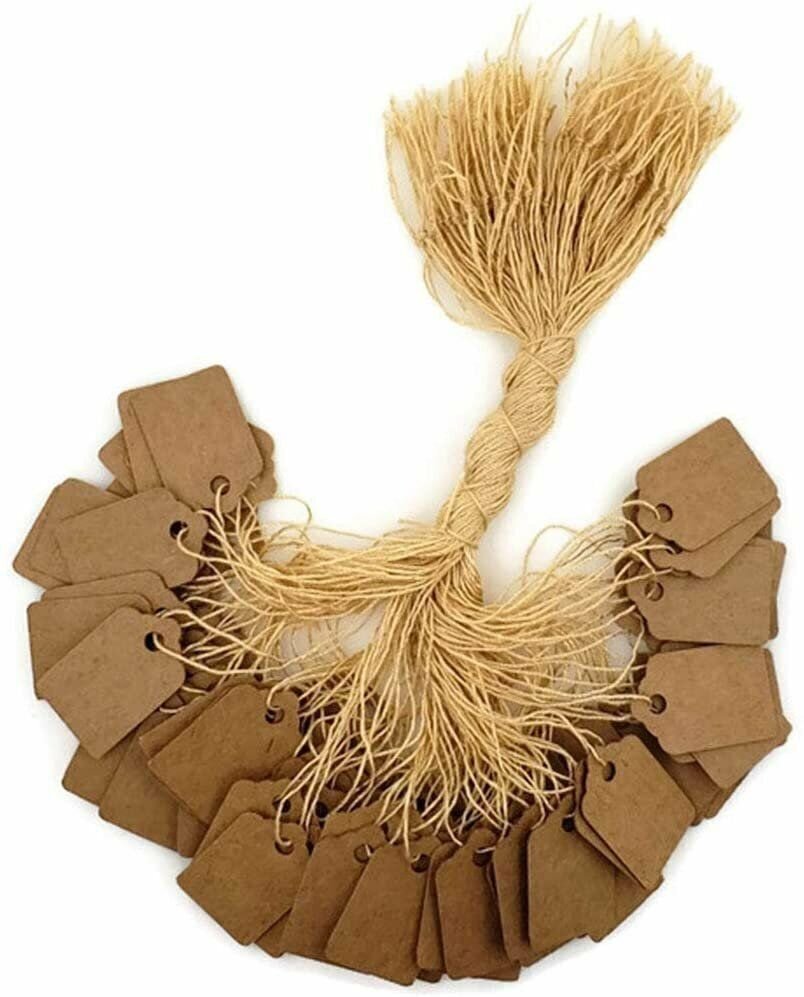 100pcs Kraft Gift Marking Tags Price Labels Display Tags various sizes available