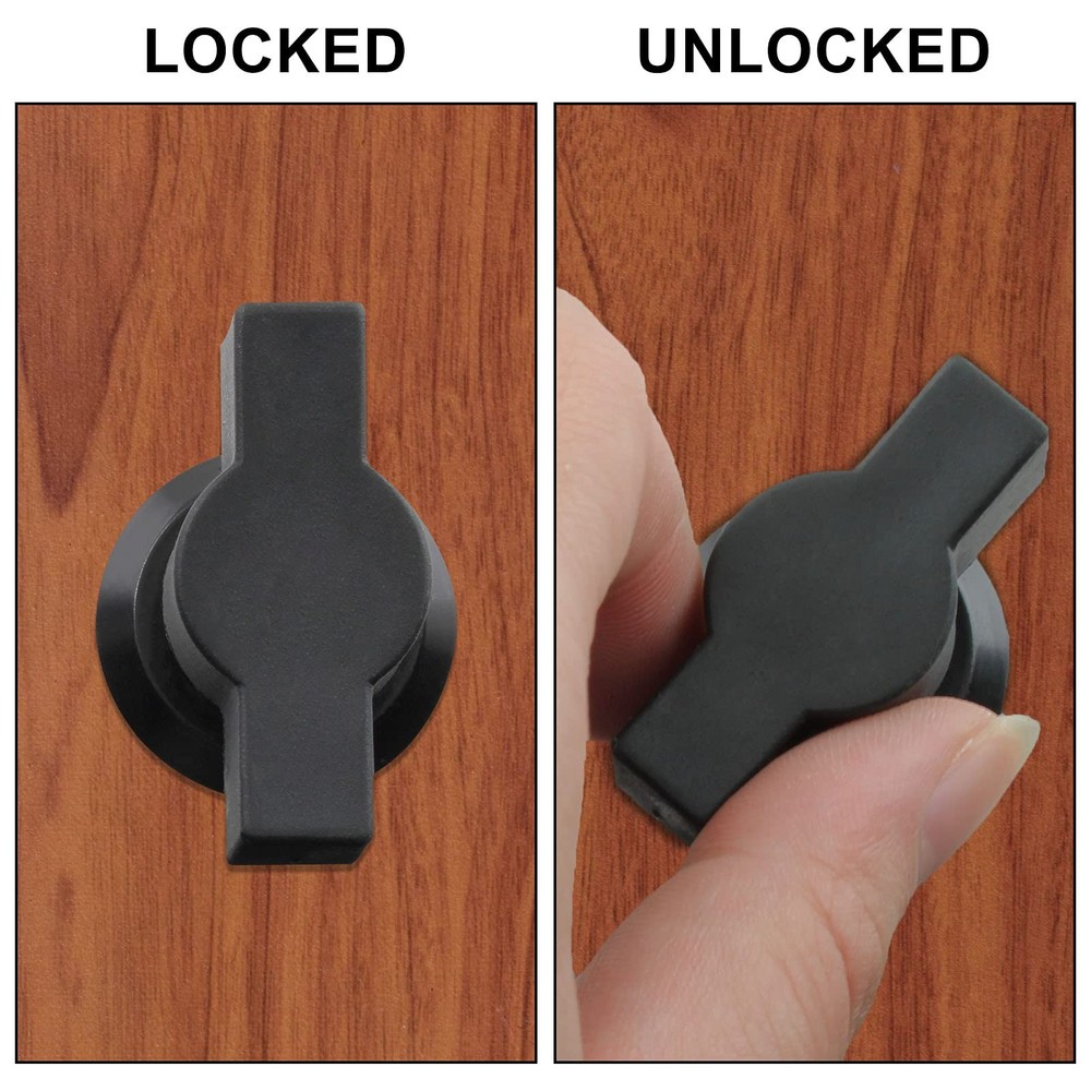 Thumb Operated Offset Cam Lock 5/8" T-Handle Fits 0.35" Max Panel Thickness - 2