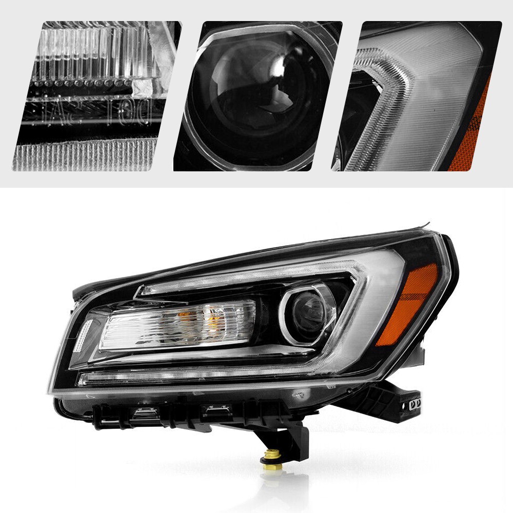 Halogen Headlight For 2013-2016 GMC Acadia w/Bulb w/LED Parking Light Left Side