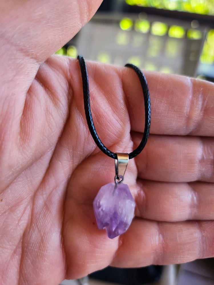 Raw Amethyst Pendant