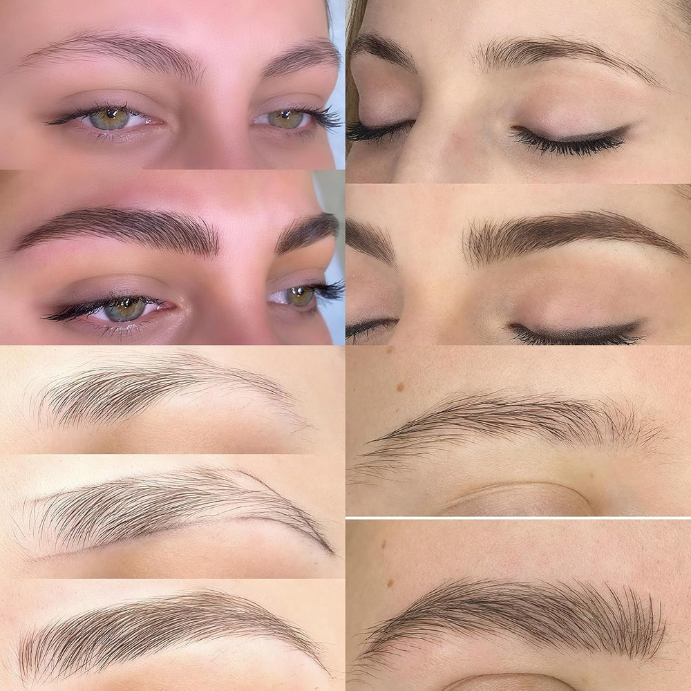 2-Pack Waterproof Microblading Eyebrow Pen, 4-Tip Natural Brow Maker