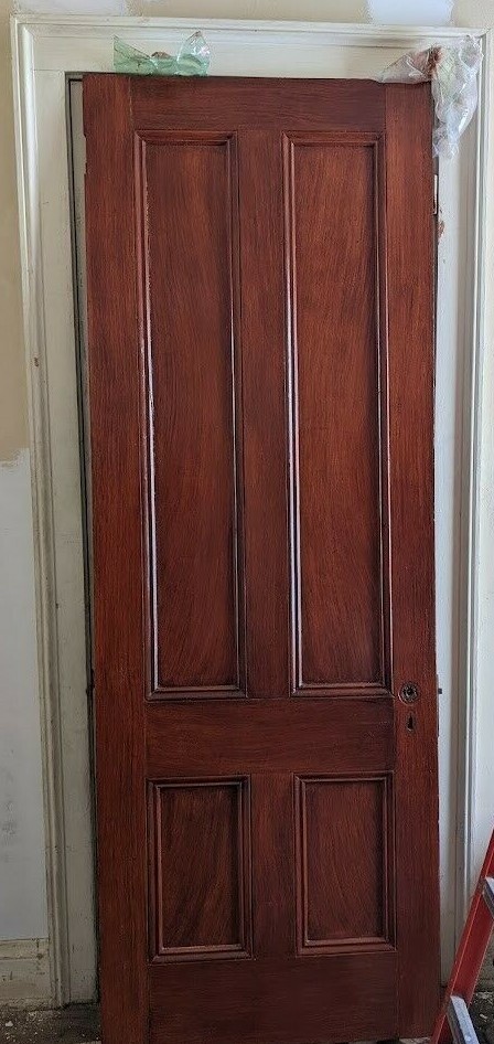 Antique Four-Panel Wood Door