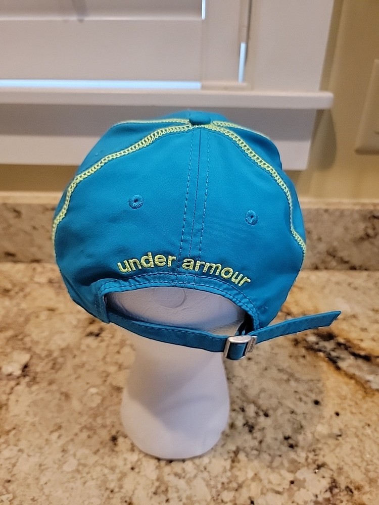 UNDER ARMOUR Women’s Strapback 6 Panel Hat Hat Adjustable ONE Size Blue Yellow