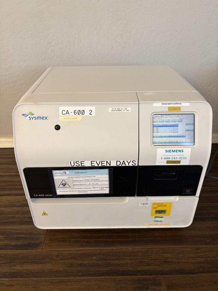 Sysmex CA-600 Series CA-660 Automated Coagulation Analyzer