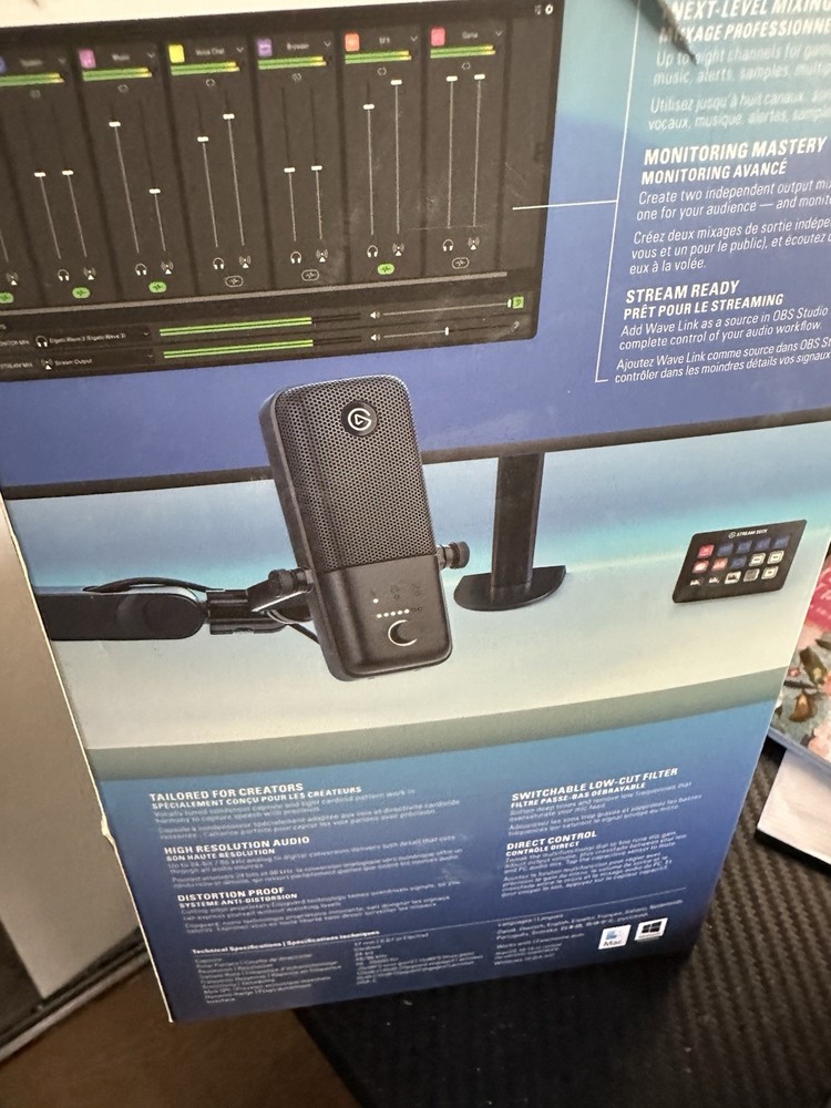 Elgato Wave:3 USB Condenser Microphone Black Modular Mount Pop Filter