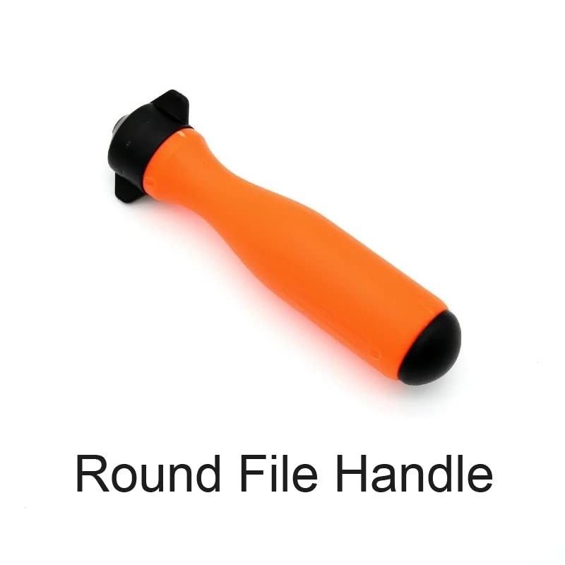 2 Pack Round File Handle with Ajustable Tightening Nut Nylon Chainsaw File
