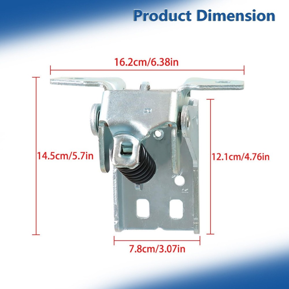 2 Pcs Silver Steel Left and Right Side Front Upper Door Hinge...