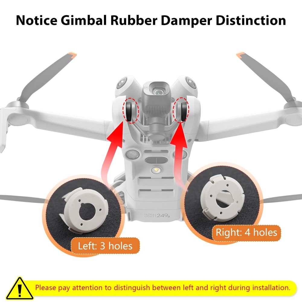 Replacement for DJI Mini 4 Pro Gimbal Shock Absorption Rubber 4...