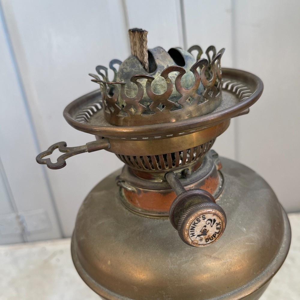 Antique brass paraffin lamp