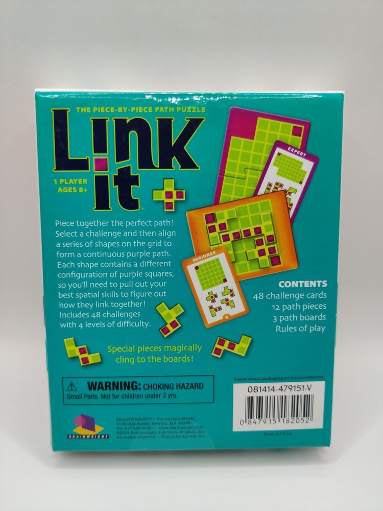 Link it Path Puzzle The Piece-By-Piece Path Puzzle 48 Challenges Brainwright