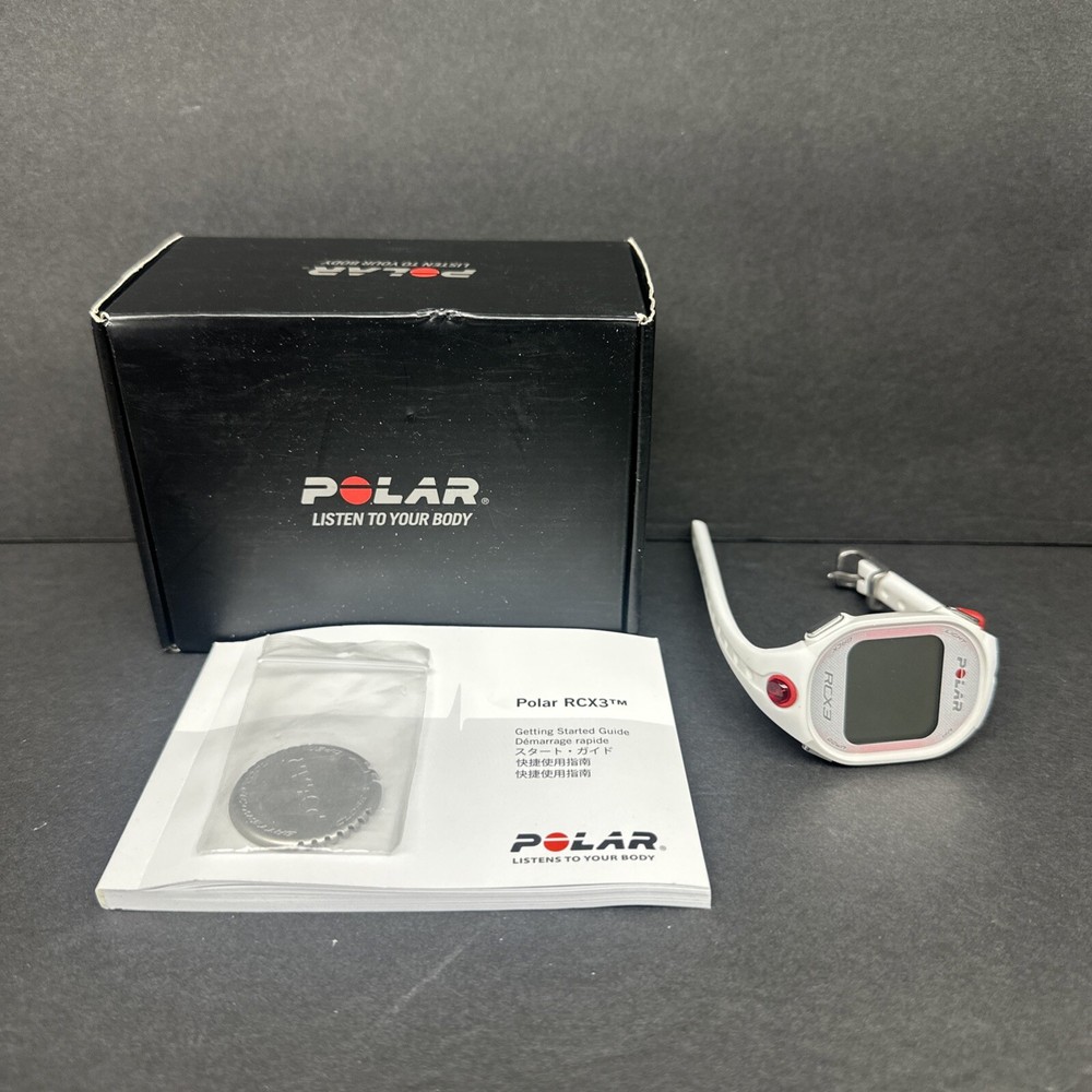 Polar RCX3 Run Needs Battery White With Instruction Manual