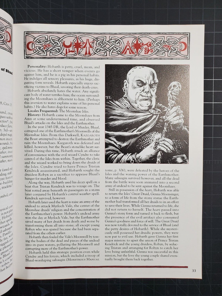 Advanced Dungeons & Dragons Villains' Lorebook Forgotten Realms Original