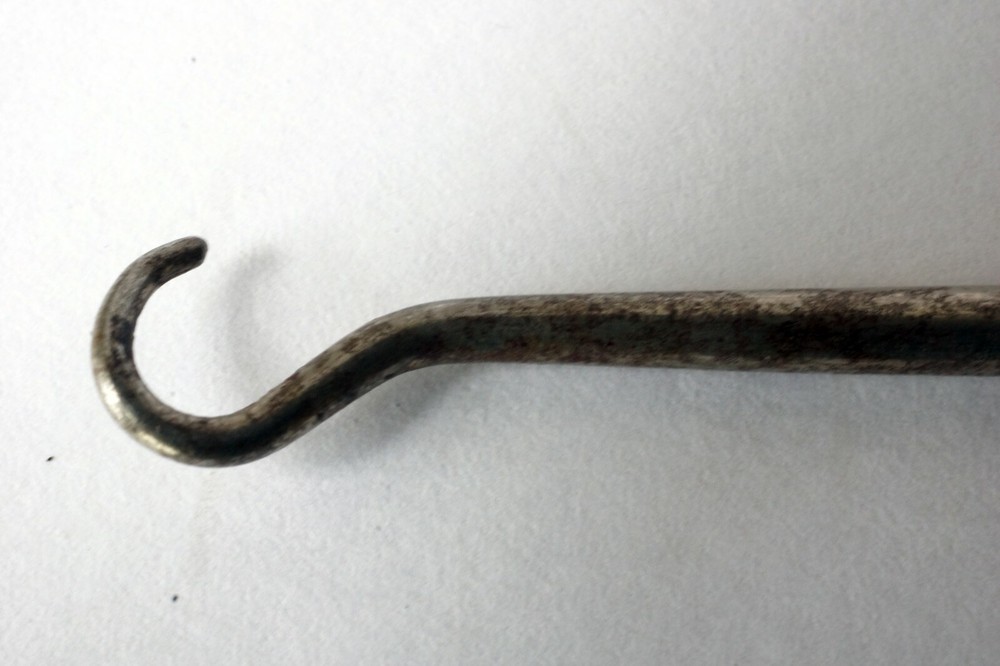 Vintage Sterling Silver Handle Shoe Button Hook 3 3/4" Long